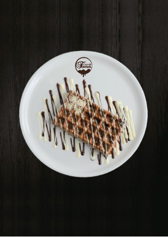 Gaufre aux trois chocolats