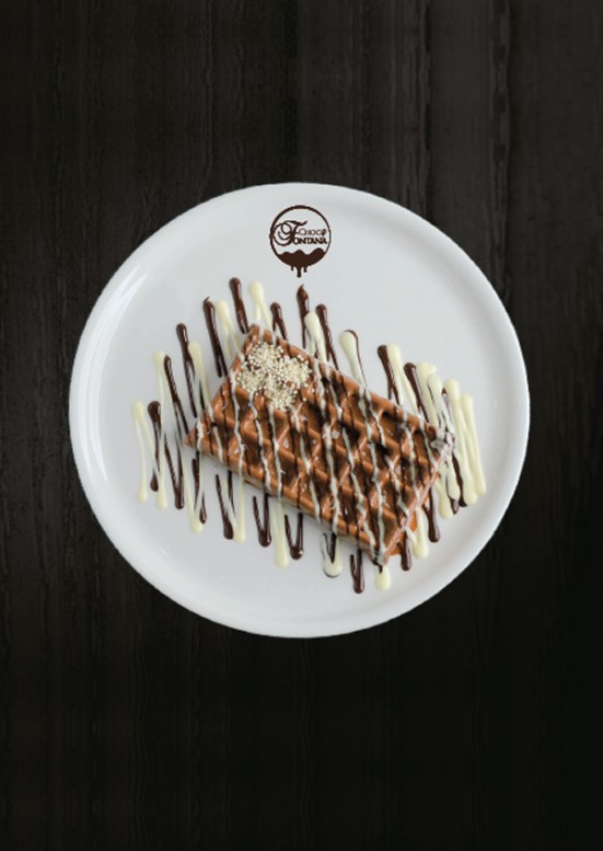 Gaufre aux trois chocolats